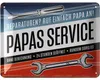 LANOLU Blechschild PAPAS SERVICE, Schild Werkstatt Papa, Produktbild-Vorschau 1