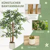 HOMCOM Künstlicher Banyanbaum 120 cm Kunstpflanze mit Produktbild-Vorschau 4
