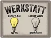 Öffnungszeiten Metallschild XL in 21x28 cm mit Spruch Produktbild-Vorschau 1