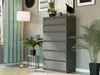 Kommode - Anthrazit - 70 x 40 x 128 cm - Modern R-6 Produktbild-Vorschau 3