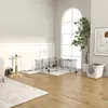 Pawhut PawHut Run malý box na zvířata kovová mřížka mnoho Náhled obrázku produktu 9