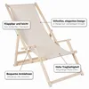 Mucola Strandstuhl mit Armlehnen Strandliege Holz Produktbild-Vorschau 5