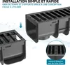 Wiltec Caniveau – 1000 x 140 x 115 mm – Capacité de charge Voir les images du produit 3