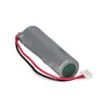 A single battery with wires and a connector on a white background. Produktbild-Vorschau