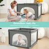 Laufstall Baby, Comomy  Laufgitter Baby Faltbar Für Drinnen Produktbild-Vorschau 3