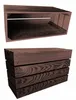 Two wooden crates are shown against a white background. One crate is shown from an angle, revealing its interior. The second crate is stacked on top of three other identical crates. Produktbild-Vorschau
