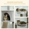 PawHut Tiragraffi da 113 cm con cuccia per gatti, grigio Anteprima dell’immagine prodotto 4
