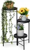 Scaffale per fiori Relaxdays con 3 ripiani rotondi, per Anteprima dell’immagine prodotto 1