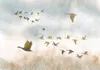 Vlies Fototapete - Golden Geese 100x70 cm Tiere Produktbild-Vorschau 5