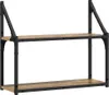vidaXL Nástěnná police s poličkou Artisan dub 60 x 21 x 51 Náhled obrázku produktu 1