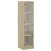 Credenza con ante in vetro rovere Sonoma 35x37x142 cm Anteprima dell’immagine prodotto 2