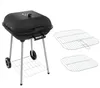Holzkohlegrill für den Garten mit Deckel und Ablagefläche Produktbild-Vorschau 6