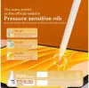 Marketing image showing a stylus pen with text describing its features and capabilities. Produktbild-Vorschau