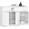 Kommode – Sideboard – Schubladenkommode – 138 cm – Weiß Produktbild-Vorschau 5