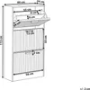 BELIANI Schuhschrank Hellbraun Holz u. MDF-Platte Holzoptik Produktbild-Vorschau 3