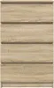 A front view of a wooden chest of drawers. Anteprima dell’immagine prodotto
