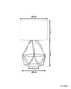 BELIANI Tischlampe Schwarz Metall 35 cm Stoffschirm Produktbild-Vorschau 8
