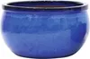 A blue ceramic planter on a white background. Náhled obrázku produktu