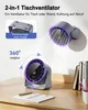 Stolný ventilátor, 2 v 1, USB ventilátor s digitálnym LED Náhľad obrázku produktu 7