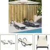 The Living Store Sonnenliegen 2 Stk. mit Auflagen Schwarz Produktbild-Vorschau 1