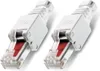 2x Netzwerkstecker Werkzeuglose Montage Cat5 Cat6 Cat7 LAN Produktbild-Vorschau 1