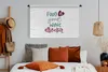 MuchoWow® Wandteppich Wandbehang Essen ist gut, Wein ist Produktbild-Vorschau 4