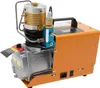 A product shot of an orange and silver air compressor. Produktbild-Vorschau