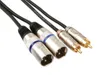 Cavo Xlr-Rca - 2 X Xlr 3 pin a 2 X Rca maschio - 1 M Anteprima dell’immagine prodotto 1