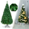 A collage showing an artificial Christmas tree on the left and a decorated Christmas tree in a room on the right. Produktbild-Vorschau