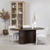 Esstisch Oval - Dunkelbraun - 240cm - Holz - Tisch Ava - Produktbild-Vorschau 1