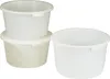 Three white plastic tubs are shown against a white background. Two tubs are stacked on the left, and one tub is to the right. Anteprima dell’immagine prodotto