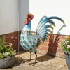 Hahn-Gartenstatue, Metall-Gartenfigur, 41 cm stehende Produktbild-Vorschau 3