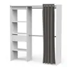Vorhang-Schrank >CHICAGO< in weiß  - 113,8x191,5x50cm Produktbild-Vorschau 1
