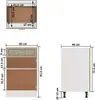 vidaXL Szafka z szufladami dąb sonoma 50x46x81,5 cm Podgląd zdjęcia produktu 7