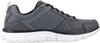 A side view of a gray and black athletic shoe with a white sole. Produktbild-Vorschau