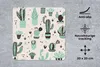 MuchoWow® Mauspad Mousepad Muster - Kaktus - Topf 20x20 cm Produktbild-Vorschau 3
