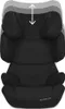 A black child car seat shown from the front. Produktbild-Vorschau