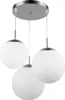 Hängeleuchte, 3 Flammig, Kugeln, Glas satiniert, D 51,5 cm Produktbild-Vorschau 1