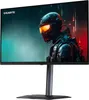A gaming monitor displaying a futuristic character. Voir les images du produit