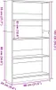 vidaXL Bücherregal Braun Eichen-Optik 80x24x143 cm Produktbild-Vorschau 7