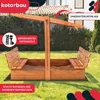 KOTARBAU® Sabbiera per Bambini Legno di Pino 140x140 cm Anteprima dell’immagine prodotto 2