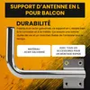 Extralink Support mural latéral gauche pour antenne 600 mm, Voir les images du produit 6