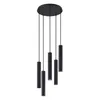 Lindby Hängeleuchte Sanad, Ø 40 cm, 5-flg., schwarz, GU10 Produktbild-Vorschau 1