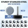 16 Stuks M6 Teflon Meubelglijders 20 mm met Schroefdraad Productafbeelding-voorbeeld 2