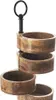A tiered serving stand with wooden bowls. Podgląd zdjęcia produktu