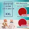 Strandtuch XXL aus Baumwolle, 100x200 cm, rot mit Produktbild-Vorschau 2