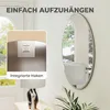 HOMCOM Wandspiegel, 61 x 61 cm, badkamerspiegel met Productafbeelding-voorbeeld 6