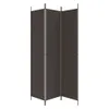 vidaXL 3-cz. Tkanina Paravent Brown 150x220 cm Podgląd zdjęcia produktu 5