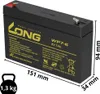 Kung Long Akku WP7-6 6V 7Ah AGM Blei Vlies wartungsfrei Produktbild-Vorschau 2