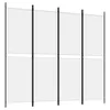 vidaXL 4-częściowy parawan biały 200x180 cm tkanina Podgląd zdjęcia produktu 1